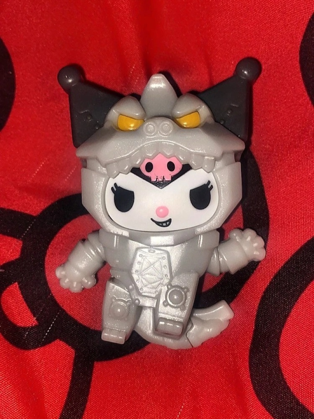 Sanrio Kuromi x Mechagodzilla Gray & Red Figure